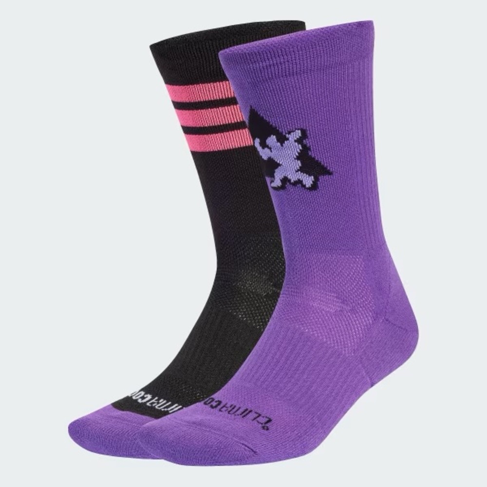 Adidas x Jeremy Scott Purple Crew Socks 2-Pack Limited Edition Unisex Size XS